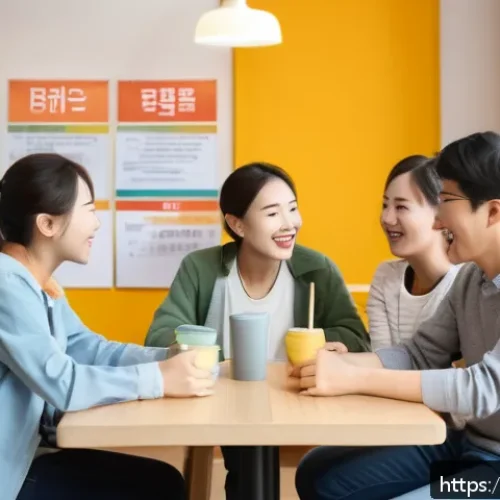 듣기 말하기 교수법 - A lively classroom scene showing a diverse group of adult language learners engaged in a role-play a...